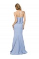 Light Sky Blue Strapless Sleeveless Low Back A-Line Formal Dress / Bridesmaid Dress Townsville