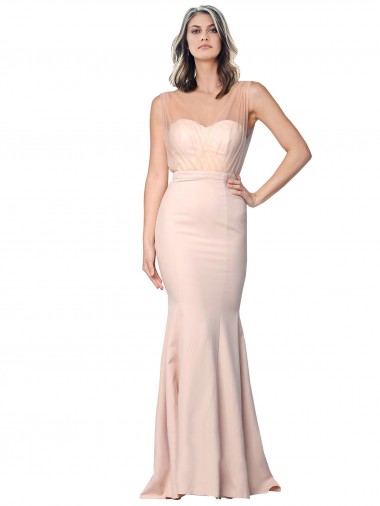 Nude Sweetheart Sleeveless Low Back Sheath Formal Evening Gown / Prom Dress / Bridesmaid Dress Townsville