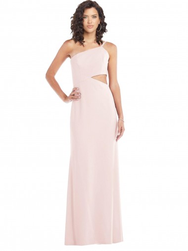 Pink One Shoulder Sleeveless Trumpet Formal Evening Gown / Prom Dress / Bridesmaid Dress Townsville