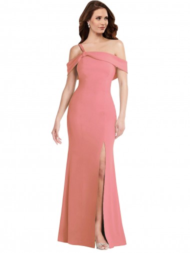 Hot Pink One Shoulder Sleeveless Low Back Trumpet Semi Formal Evening Dress / Prom Dress / Bridesmaid Dress Townsville