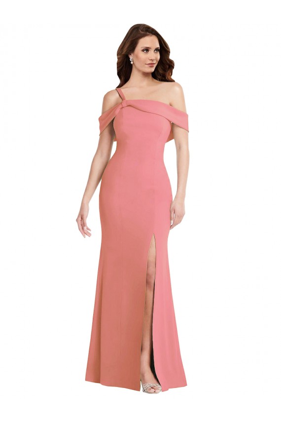 Hot Pink One Shoulder Sleeveless Low Back Trumpet Semi Formal Evening Dress / Prom Dress / Bridesmaid Dress Townsville