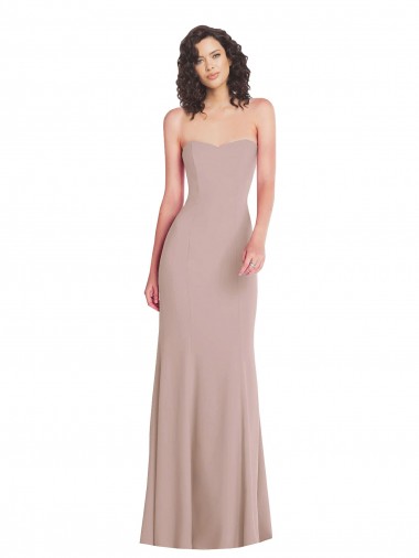 Dusty Pink Strapless Sleeveless Mermaid Formal Dress / Bridesmaid Dress Townsville