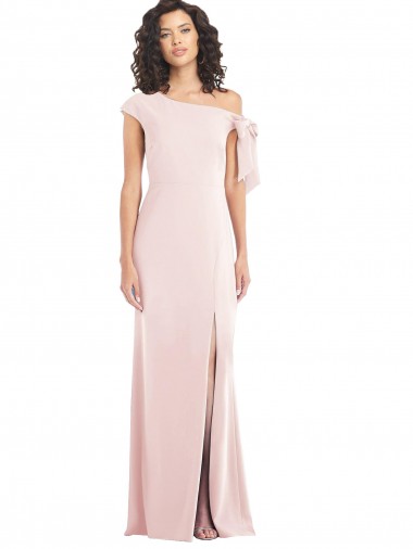 Pink Off the Shoulder Cap Sleeves Trumpet Formal Evening Gown / Prom Dress / Bridesmaid Dress Townsville