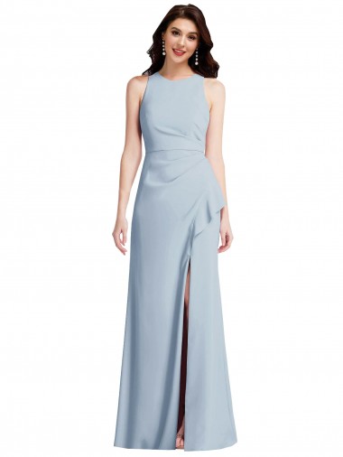 Light Sky Blue Halter Neck Sleeveless Trumpet Formal Dress / Bridesmaid Dress Townsville