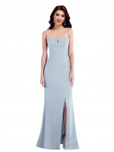 Light Sky Blue Spaghetti Straps Sleeveless Trumpet Formal Evening Gown / Prom Dress / Bridesmaid Dress Townsville