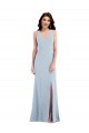 Light Sky Blue V-Neck Sleeveless Open Back Trumpet Evening Dress / Bridesmaid Dress Townsville