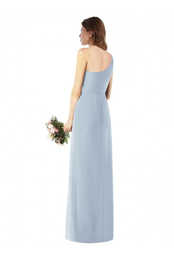 Light Sky Blue One Shoulder Sleeveless Trumpet Semi Formal Evening Dress / Prom Dress / Bridesmaid Dress Townsville