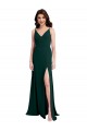 Midnight Green V-Neck Sleeveless V-Back A-Line Formal Evening Gown / Prom Dress / Bridesmaid Dress Townsville