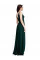 Midnight Green V-Neck Sleeveless V-Back A-Line Formal Evening Gown / Prom Dress / Bridesmaid Dress Townsville