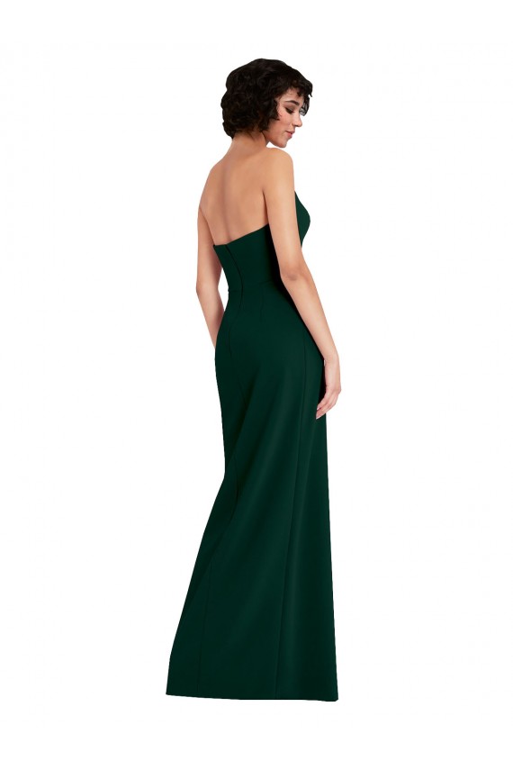 Midnight Green Strapless Sleeveless Low Back Sheath Formal Evening Gown / Prom Dress / Bridesmaid Dress Townsville