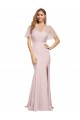 Mauve Sweetheart Short Sleeves V-Back Sheath Formal Evening Gown / Prom Dress / Bridesmaid Dress Townsville