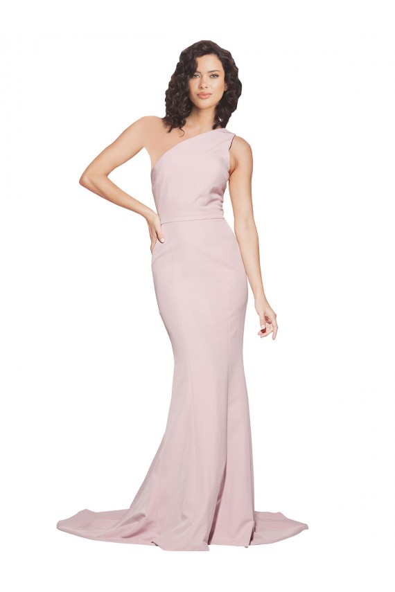 Mauve One Shoulder Sleeveless Sheath Semi Formal Evening Dress / Prom Dress / Bridesmaid Dress Townsville