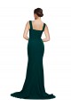 Midnight Green Square Neck Sleeveless Sheath Semi Formal Evening Dress / Prom Dress / Bridesmaid Dress Townsville