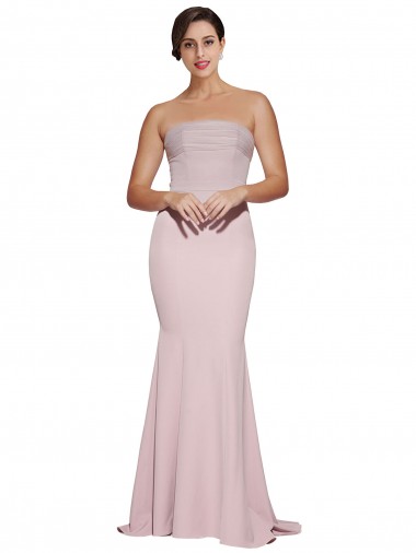 Mauve Strapless Sleeveless Low Back Sheath Formal Evening Gown / Prom Dress / Bridesmaid Dress Townsville