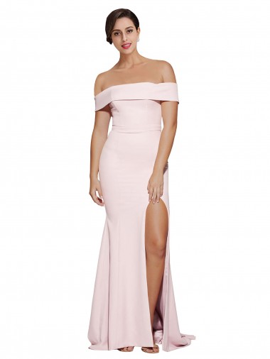 Pink Square Neck Sleeveless Low Back Sheath Formal Evening Gown / Prom Dress / Bridesmaid Dress Townsville