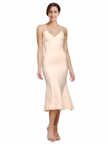 Nude V-Neck Sleeveless Open Back Sheath Evening Gown / Prom Dress / Bridesmaid Dress Townsville