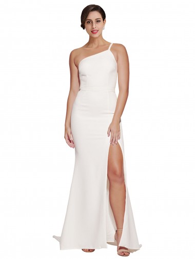 Ivory Strapless Sleeveless Sheath Semi Formal Evening Dress / Prom Dress / Bridesmaid Dress Townsville