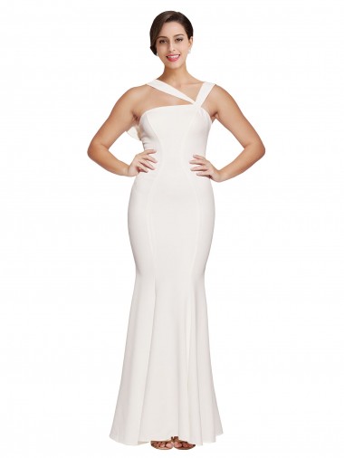 Ivory Square Neck Sleeveless Low Back Sheath Formal Evening Gown / Prom Dress / Bridesmaid Dress Townsville