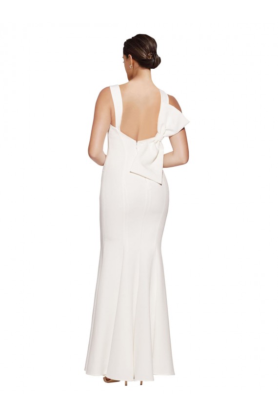 Ivory Square Neck Sleeveless Low Back Sheath Formal Evening Gown / Prom Dress / Bridesmaid Dress Townsville