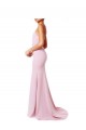 Pink Square Neck Sleeveless Open Back Mermaid, Sheath Prom Dress / Bridesmaid Dress Townsville