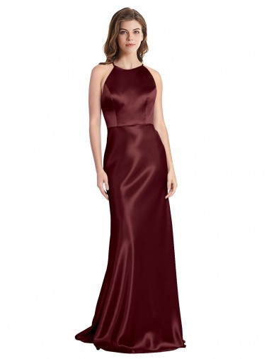 Burgundy Gold V-Neck Sleeveless A-Line Formal Evening Gown / Prom Dress / Bridesmaid Dress Townsville