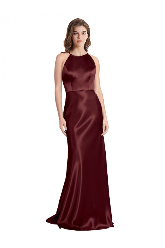 Burgundy Gold V-Neck Sleeveless A-Line Formal Evening Gown / Prom Dress / Bridesmaid Dress Townsville