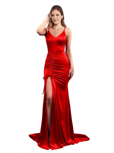 Red Sweetheart Sleeveless Low Back Mermaid Evening Dress / Bridesmaid Dress Townsville