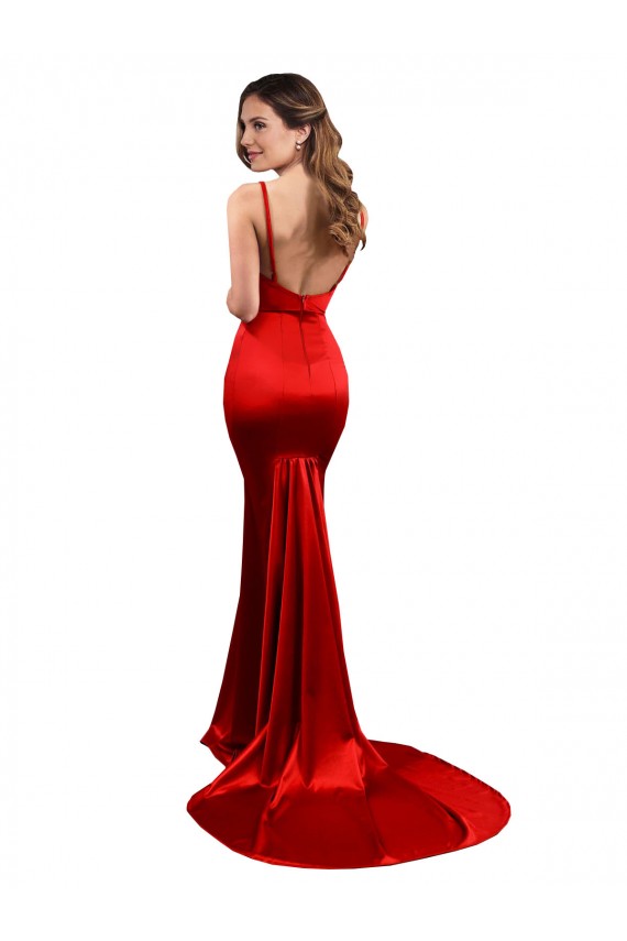 Red Sweetheart Sleeveless Low Back Mermaid Evening Dress / Bridesmaid Dress Townsville