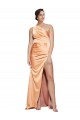 Light Copper One Shoulder Sleeveless Open Back Sheath Formal Evening Gown / Prom Dress / Bridesmaid Dress Townsville