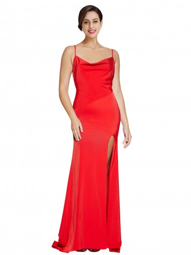 Red Strapless Sleeveless Low Back Sheath Formal Evening Gown / Prom Dress / Bridesmaid Dress Townsville