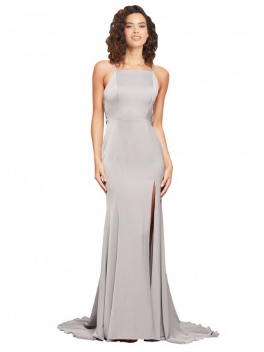 High Neck Sleeveless Low Back A-Line Formal Evening Gown / Prom Dress / Bridesmaid Dress Townsville