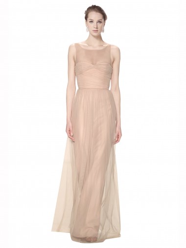 Blush High Neck Sleeveless Sheath Bridesmaid Dress Townsville