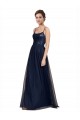 Dark Navy Spaghetti Straps Sleeveless A-Line Bridesmaid Dress Townsville