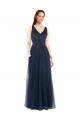 Dark Navy V-Neck Sleeveless V-Back Sheath Bridesmaid Dress Townsville