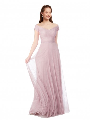 Off the Shoulder Sleeveless A-Line Bridesmaid Dress / Evening Dress Townsville