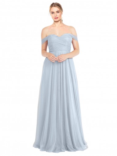 Light Sky Blue Strapless Sleeveless A-Line Evening Dress / Bridesmaid Dress Townsville