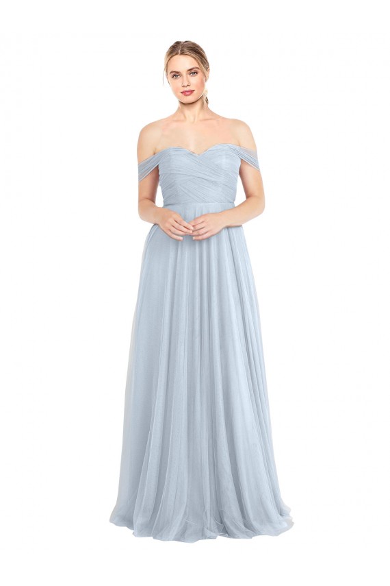 Light Sky Blue Strapless Sleeveless A-Line Evening Dress / Bridesmaid Dress Townsville