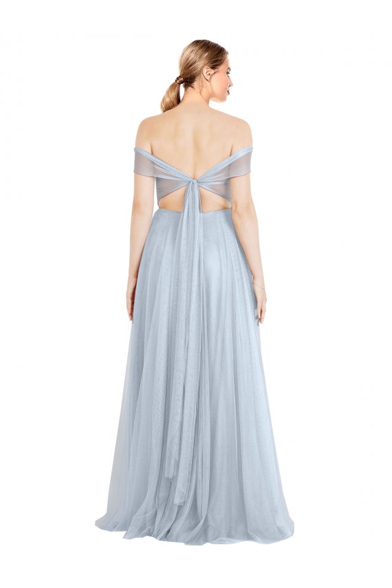 Light Sky Blue Strapless Sleeveless A-Line Evening Dress / Bridesmaid Dress Townsville