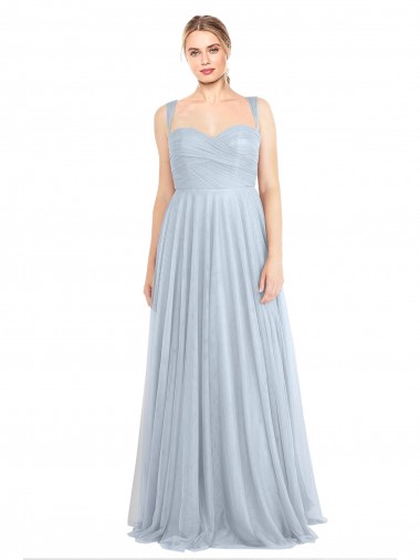 Light Sky Blue Sweetheart Sleeveless A-Line Evening Gown / Bridesmaid Dress Townsville