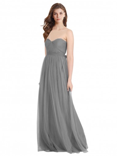 Slate Grey Sweetheart Sleeveless A-Line Bridesmaid Gown Townsville