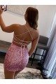 Hot Pink Spaghetti Straps Sleeveless Sheath Evening Dress Townsville