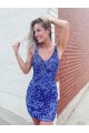 V-Neck Sleeveless Velvet Sequin Sheath Evening Dress Townsville