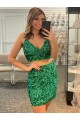 Shamrock Green V-Neck Sleeveless Sheath Formal Dress Townsville