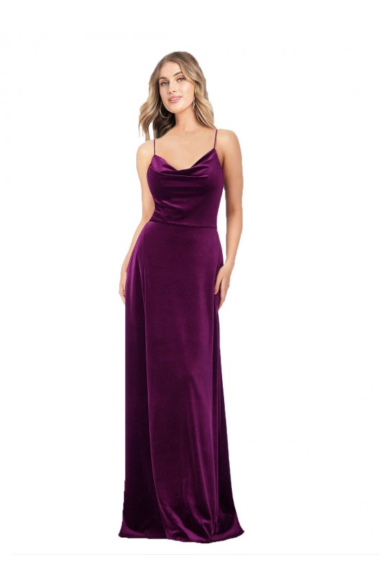 Grape V-Neck Sleeveless Open Back A-Line Formal Evening Gown / Prom Dress / Bridesmaid Dress Townsville