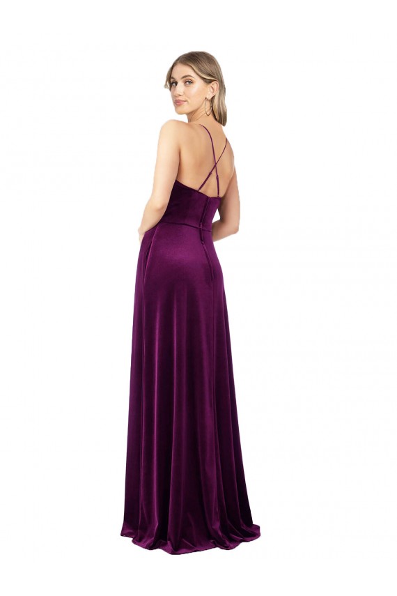 Grape V-Neck Sleeveless Open Back A-Line Formal Evening Gown / Prom Dress / Bridesmaid Dress Townsville