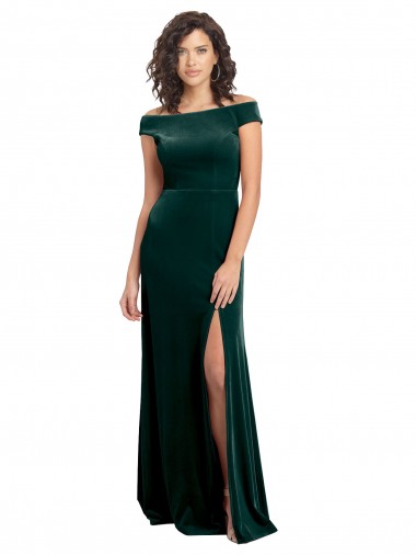 Dark Green Square Neck Cap Sleeves A-Line Formal Evening Gown / Prom Dress / Bridesmaid Dress Townsville