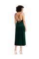 Dark Green Cowl Neck Sleeveless Open Back Sheath Black Tie Evening Gown / Prom Dress / Bridesmaid Dress Townsville