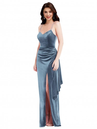 Dusty Blue Sweetheart Sleeveless Low Back Trumpet Formal Evening Gown / Prom Dress / Bridesmaid Dress Townsville