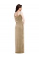 Champagne One Shoulder Sleeveless Sheath Black Tie Evening Gown / Prom Dress / Bridesmaid Dress Townsville