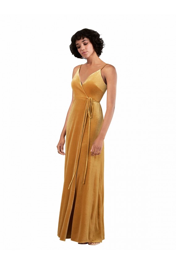 Gold V-Neck Sleeveless V-Back Column Black Tie Evening Gown / Prom Dress / Bridesmaid Dress Townsville